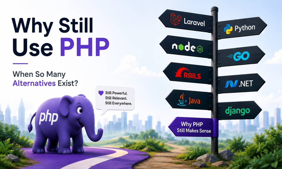 Why Still Use PHP When So Many Alternatives Exist? (2026 Guide) 1 Why Still Use PHP When So Many Alternatives Exist? (2026 Guide)